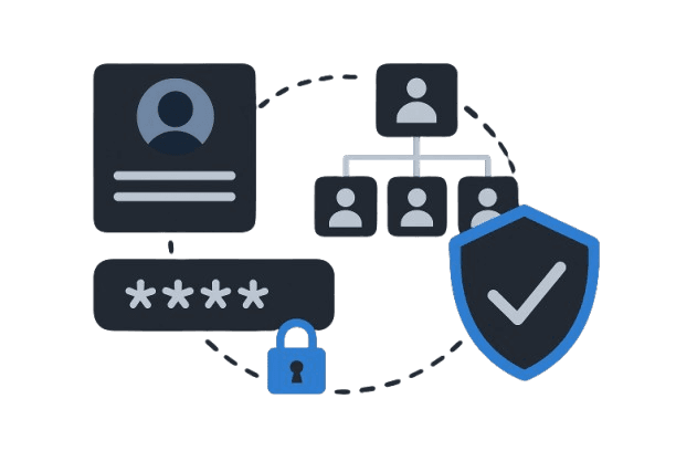 Illustration représentant la gestion des identités et des accès